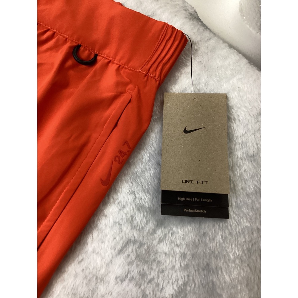 Nike Womens 24.7 Dri-FIT High Rise Wide Leg Training Pants Orange HM8389-633 XL - Picture 2 of 6